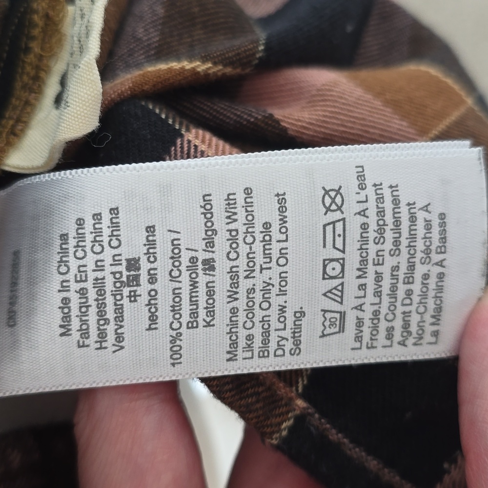 Madewell Ex-boyfriend Brown-Black Checkered Button-down Shirt - Picture 5 of 6